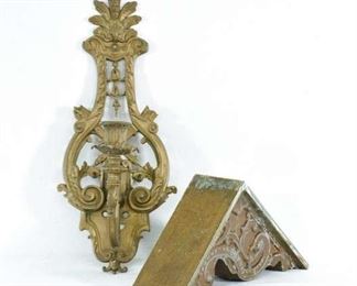 Pair Of Brass Regency Ormolu Decor