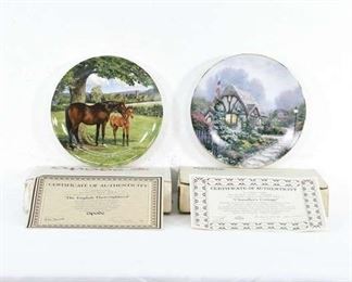 Pair Mix Decorative Plates- Knowles, Bradex