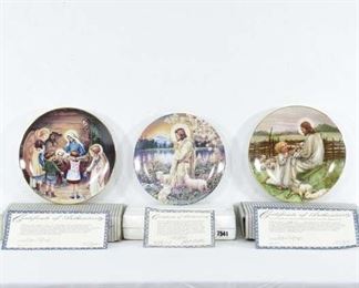 Set 3 Wj George Christian Motif Decorative Plates