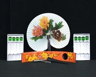 Mix Barwarware & Asian Fan Decor