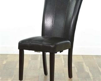 Single Mocha Vinyl Dining Chair