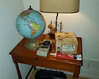 Globe, Ship Lamp, End Table