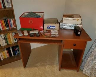 Small desk, VCR