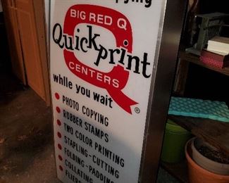 Large electric Quickprint sign