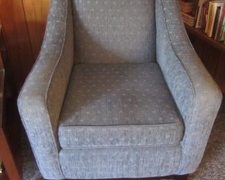 PAIR OF MATCHING BLUE CHAIRS IN NEW CONDITION