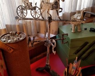 Vintage Weather vane, expandable sewing chest