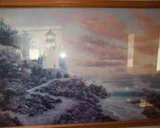 beautiful lighthouse wall art