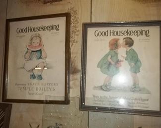 vintage Good Housekeeping frames magazine covers