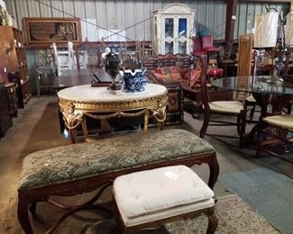 bench, footstool, furniture