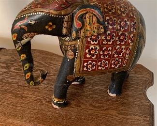 Wooden Elephant Sculpture  