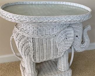 Wicker Elephant Table