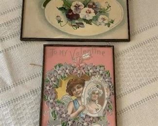 Framed Antique Postcards