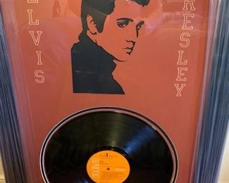 framed autographed Elvis Presley record album 