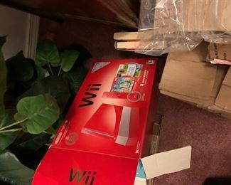 Mario wii game system and accessories
