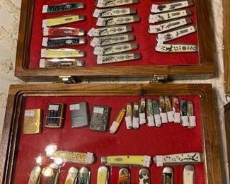 case knives and case zippo lighters