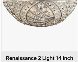 Renaissance 2 light 14" Sunset Silver Sconce Wall lights