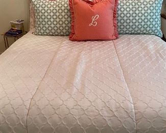 Custom Made by Calico Corners Queen Comforter,  2 Euro Shams and 2 Standard Shams.