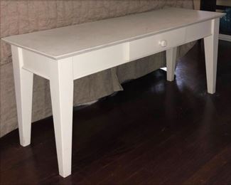 White Bench with Drawer