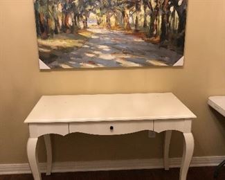 Wooden Desk with one drawer.