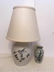 Havill Pottery Lamp And Vase