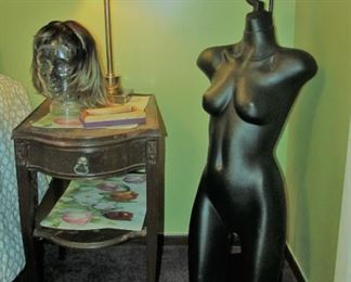 Display Mannequin, Table and Lamp