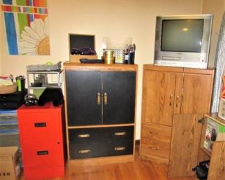 File Cabinet, Office Items, TV, Cabinets