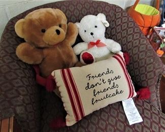 Chairs and Pillow and Stuffed Animals
