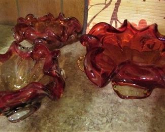 Murano Heavy Glass Bowls