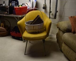 Mid Century Chair and Baskets