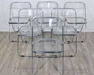 Italian lucite chairs