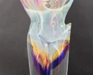 Dino Rosin Murano Glass Sculpture Italian Figure Relax