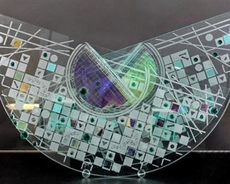 Large Memphis Abstract Glass Sculpture Toland Sands