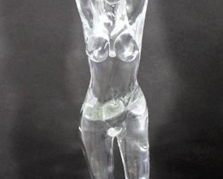 Murano Glass Nude Table Sculpture Italy Signed Mazzega
