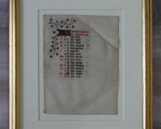 Brievery French Illuminated Vellum 4.5" x 6" Calendar