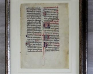 Spanish Breviary Circa 1425 Framed