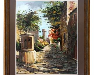 J. Farre Signed Original Framed Acrylic Painting