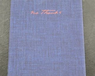 E.E. Cummings No Thanks De Luxe Limited Edition #52