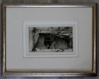 James McNeil Whistler "Rag Gathers" Etching Framed