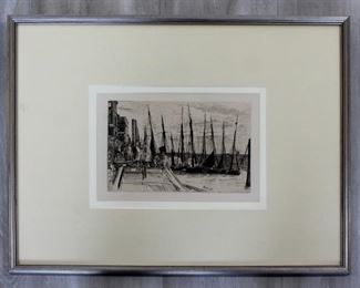 James McNeil Whistler "Billingsgate" Etching