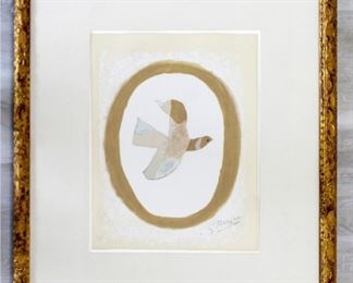 Georges Braque Signed Lithograph "L'oispau" 76/125