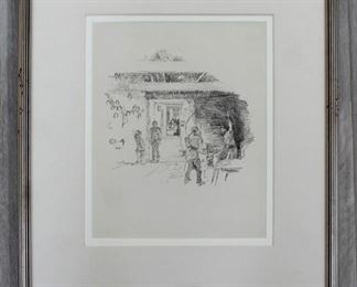James McNeil Whistler "The Tyresmith" 1890 Lithograph