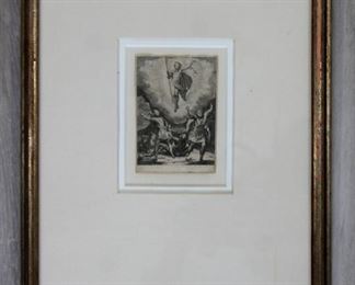 Jacques Callot "Resurrection" 1631 Etching