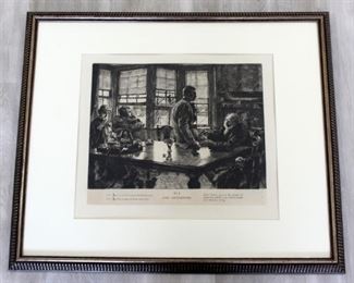 Jean Francois Millet "Gruel Feeder" 22/4 Etching