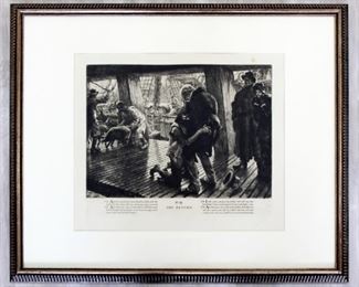 James Tissot "The Return" 1881 Framed Signed