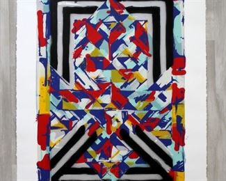 Unframed Abstract Jason Williams Revok Screenprint 7/10