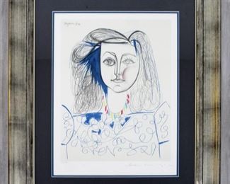 Picasso "Portrait Defemme" 288/500 Lithograph