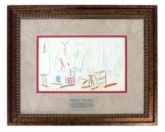 Picasso "Artist Studio 1" Signed Lithograph