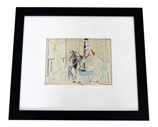 Picasso "King on Brown Horse" Signed Lithograph