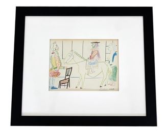Picasso "King on White Horse" Signed Lithograph