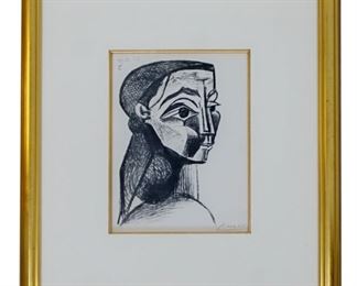 Picasso "Portrait De Femme" Signed Lithograph
